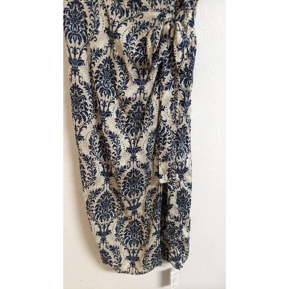 NWT~CUPSHE Floral Print Midi Dress Cover-Up Faux Wrap Dress Rayon-Viscose Size L - Picture 5 of 8